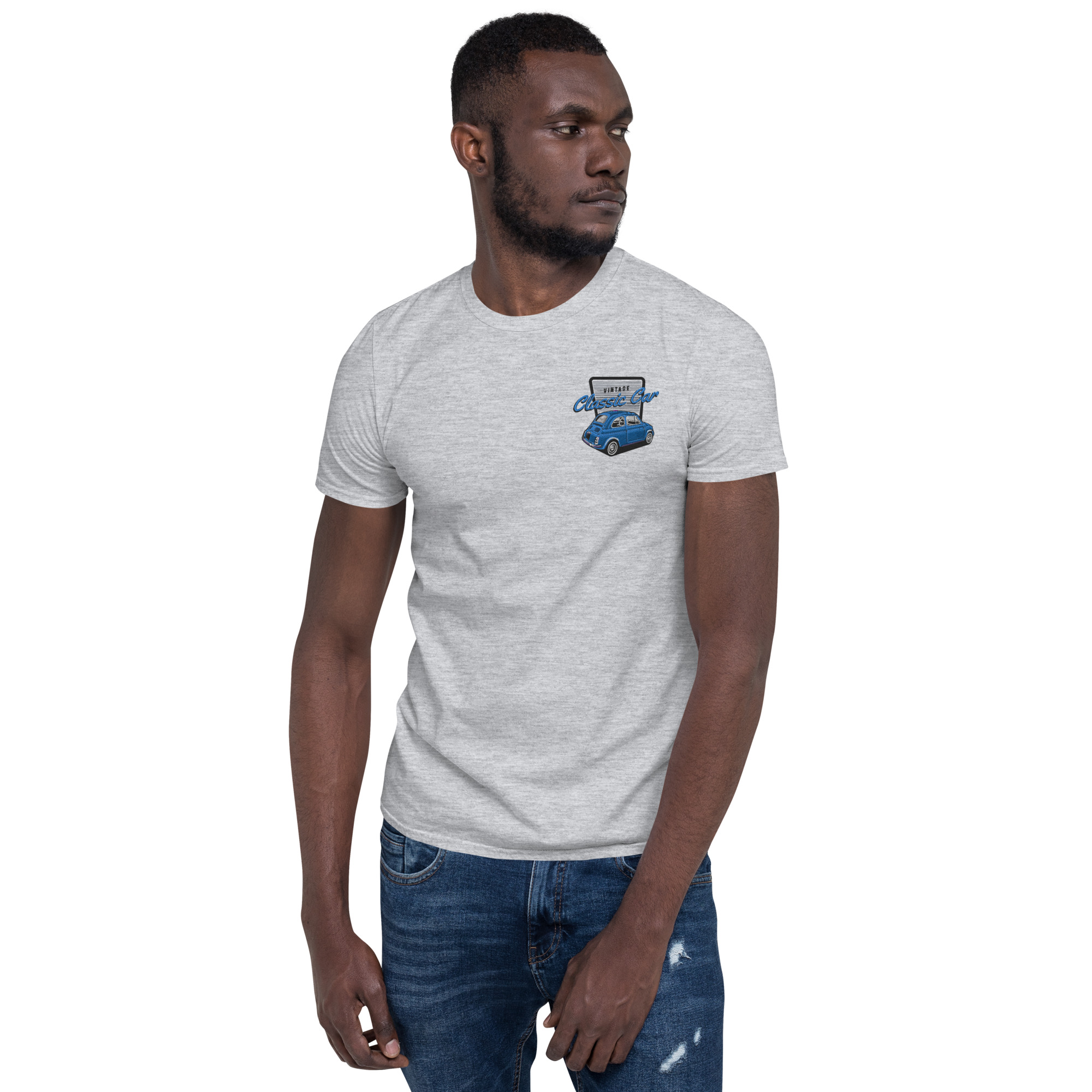 Classic Fiat 500 Embroidered Unisex T-Shirt