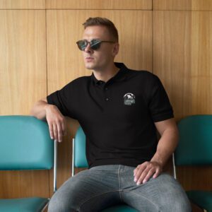 Embroidered VW Beetle Men's Premium Polo Shirt