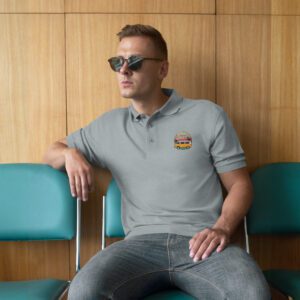 Embroidered VW Camper Men’s Premium Polo Shirt