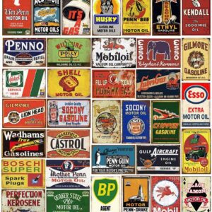 24-Piece Reproduced Vintage Tin Sign Pack